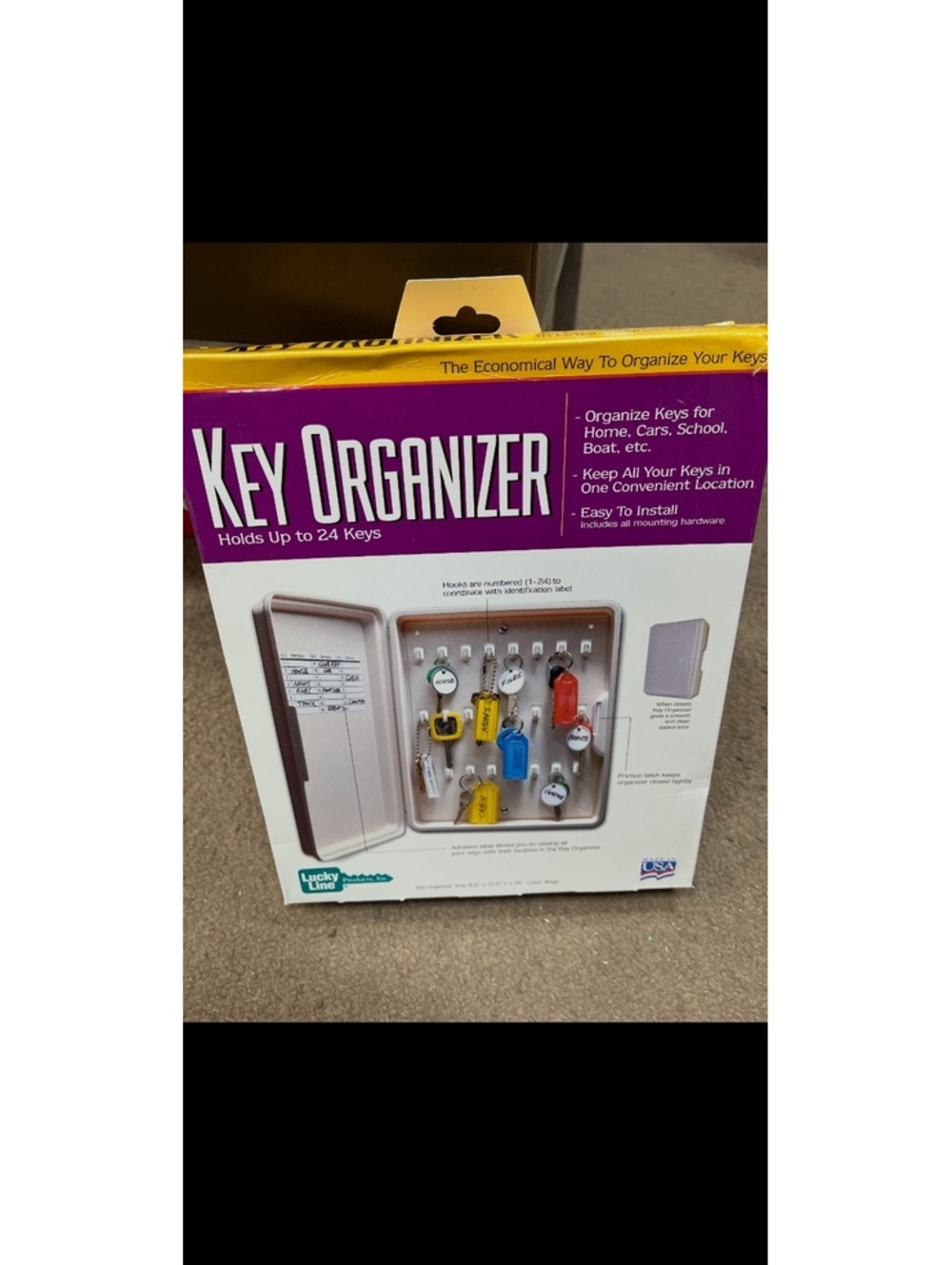 Lucky Line Key Organizer Cabinet Holds Up to 24 Keys